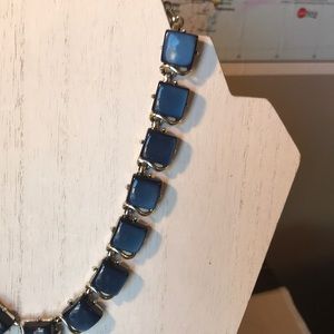 vintage Coro thermoset blue square necklace